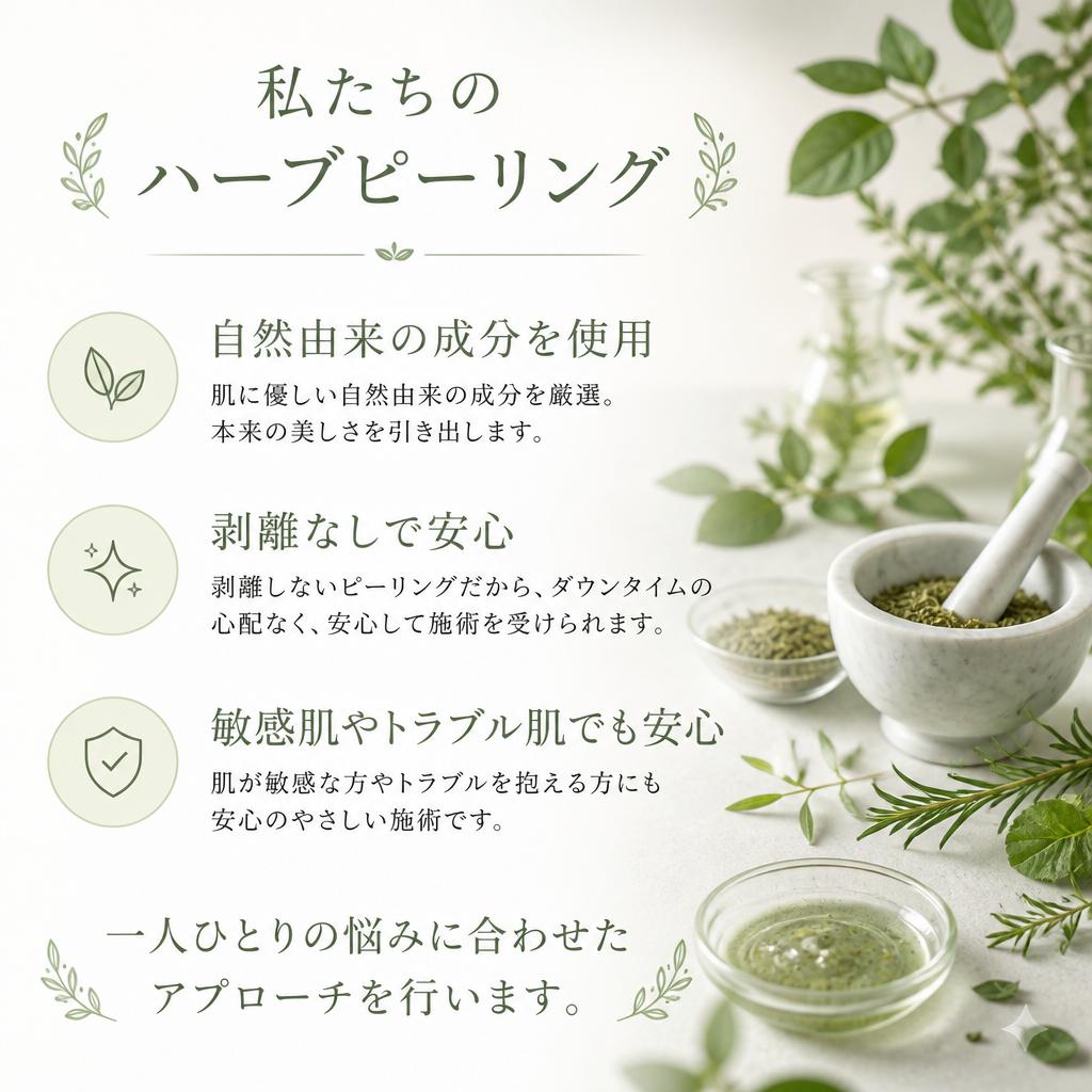 根本から肌を整えるハーブピーリング