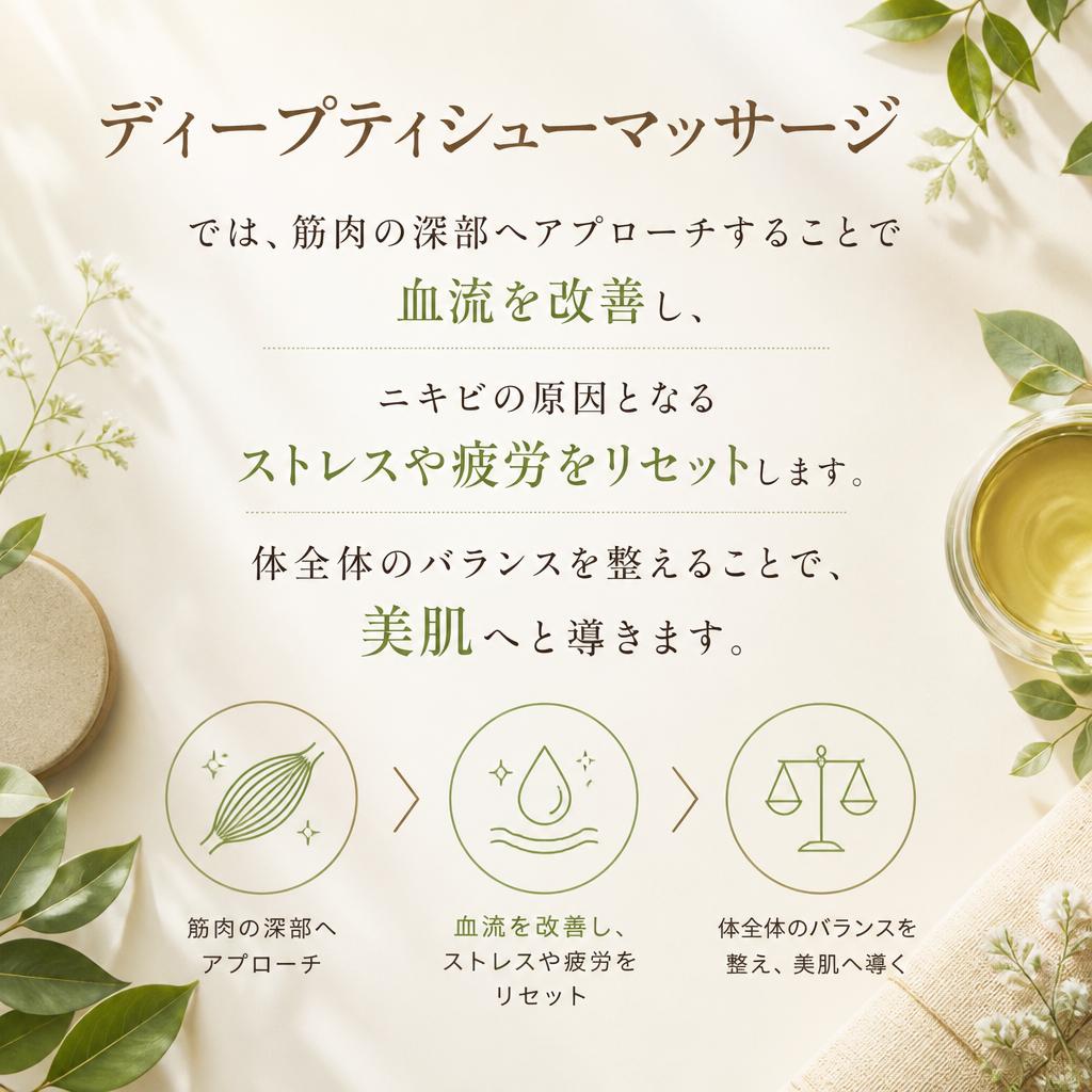 ディープティシューマッサージで内側から改善
